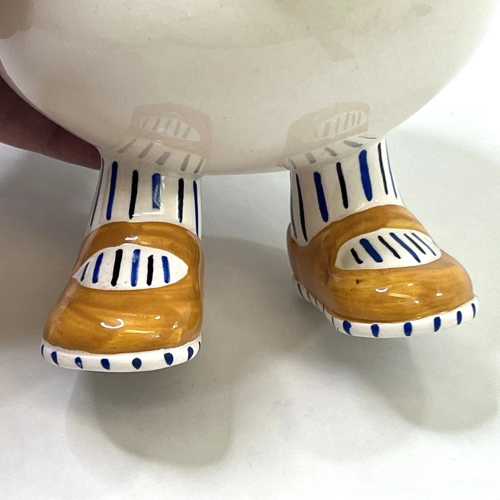 Carlton Walking Ware Teapot Yellow Shoes 1970s Lustre England Vintage Tea Pot